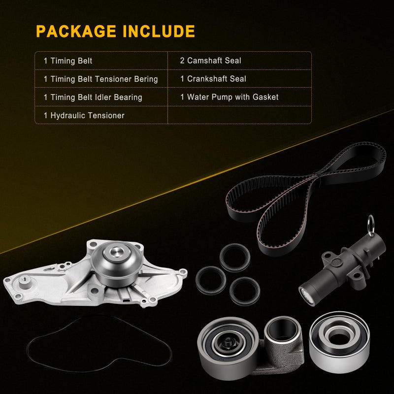 ASAPE Timing Belt Kit & Water Pump with Gasket Compatible with TBK329 2004-2008 for Accord  Crosstour  MDX  Odyssey  Pilot  RDX  Ridgeline  RL  RLX  TL  TLX  TSX  VUE  ZDX (3.0L  3.2L  3.5L  3.7L) - Image 2
